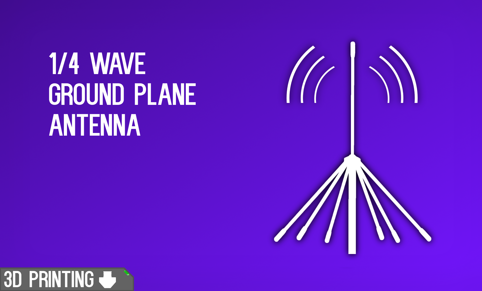 Collapsible 1/4 Wave Ground Plane Antenna